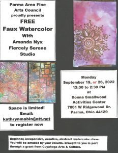 Faux Watercolor Workshop with Amanda Nyx