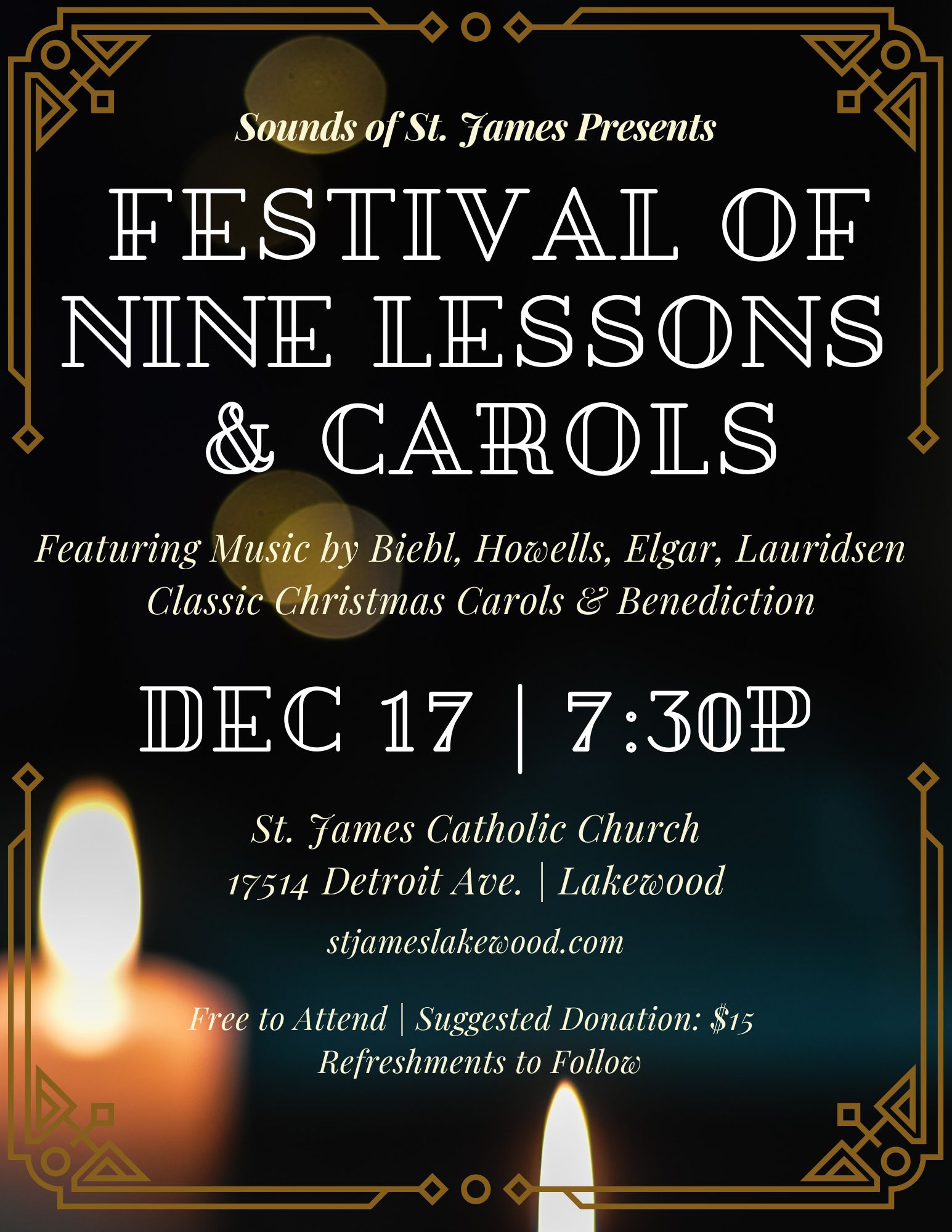 The Festival of Nine Lessons and Carols, St. James Church at St. James