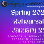 Windsong - Spring Cycle Rehearsals Begin January 22!