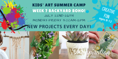 Art Camp Week 7 Backyard Boho