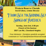 Western Reserve Chorale presents From Sea to Shining Sea: Songs of America